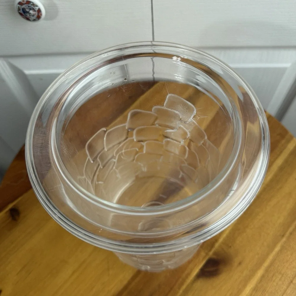 Bruno Evrard Clear Plastic Ice Cube Textured Champagne Cooler‎ Bucket Vintage